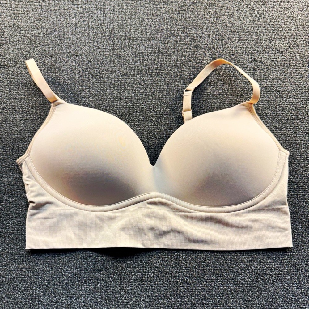 SHECURVE Beige T-Shirt Bra XL Underwired Padded Adjustable Straps Hook & Eye